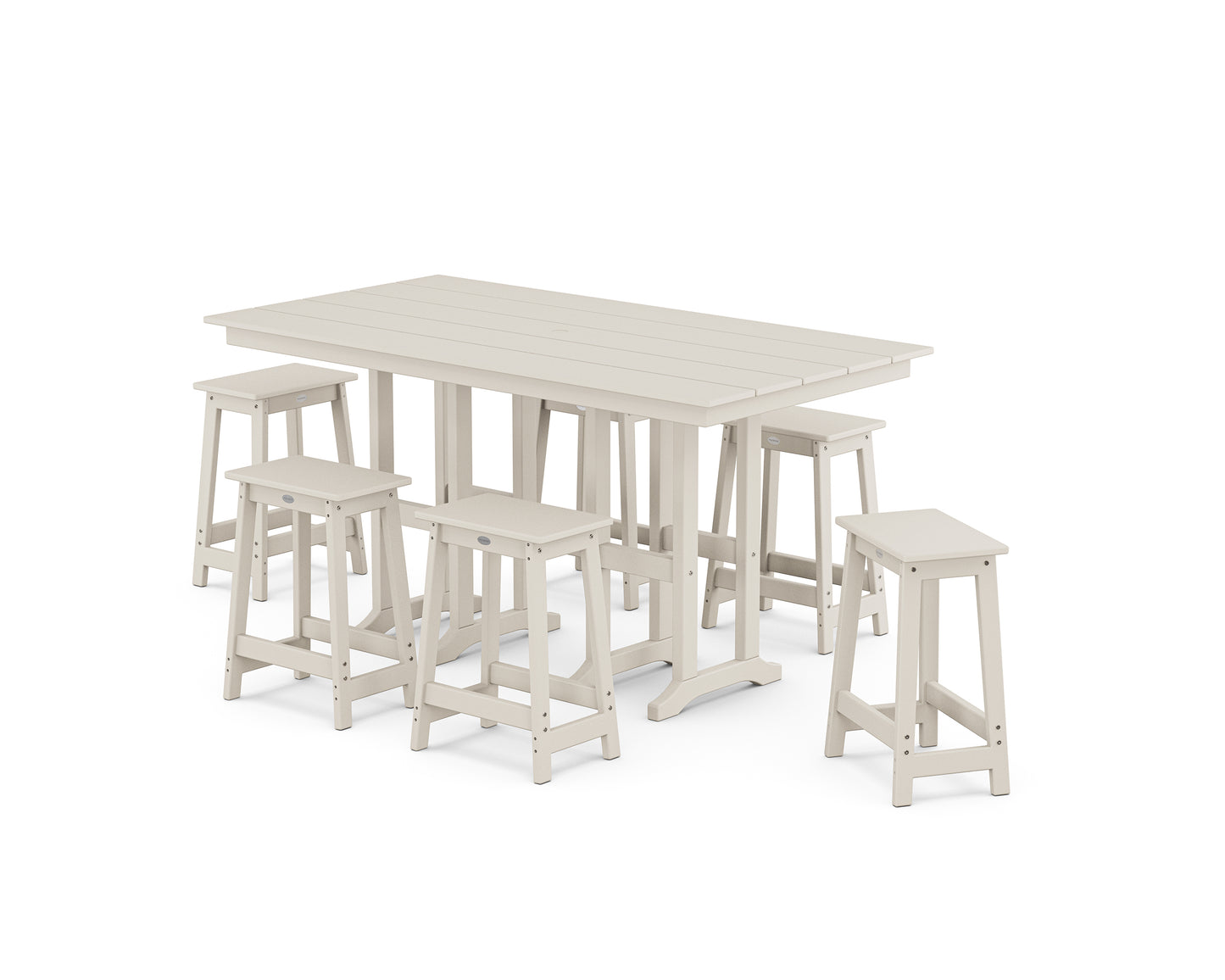 Modern Studio Counter Stool 7-Piece Set