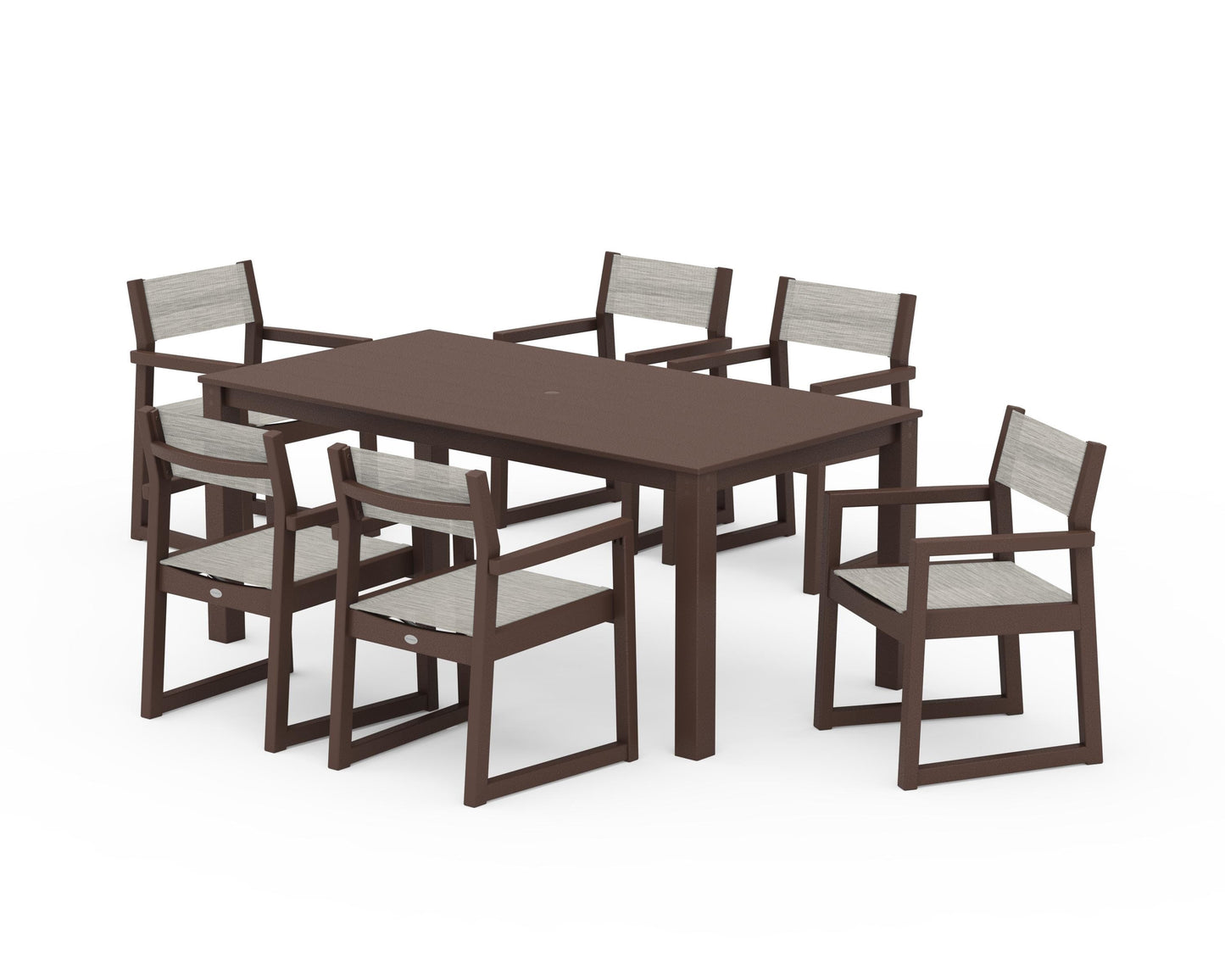 EDGE Sling Arm Chair 7-Piece Parsons Dining Set