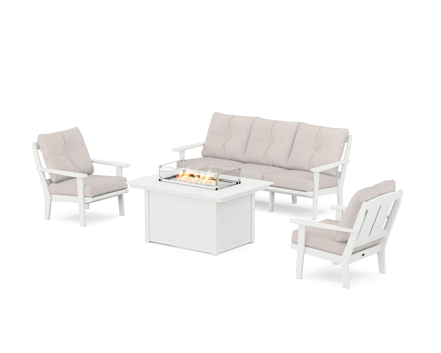 Mission Deep Seating Fire Pit Table Set