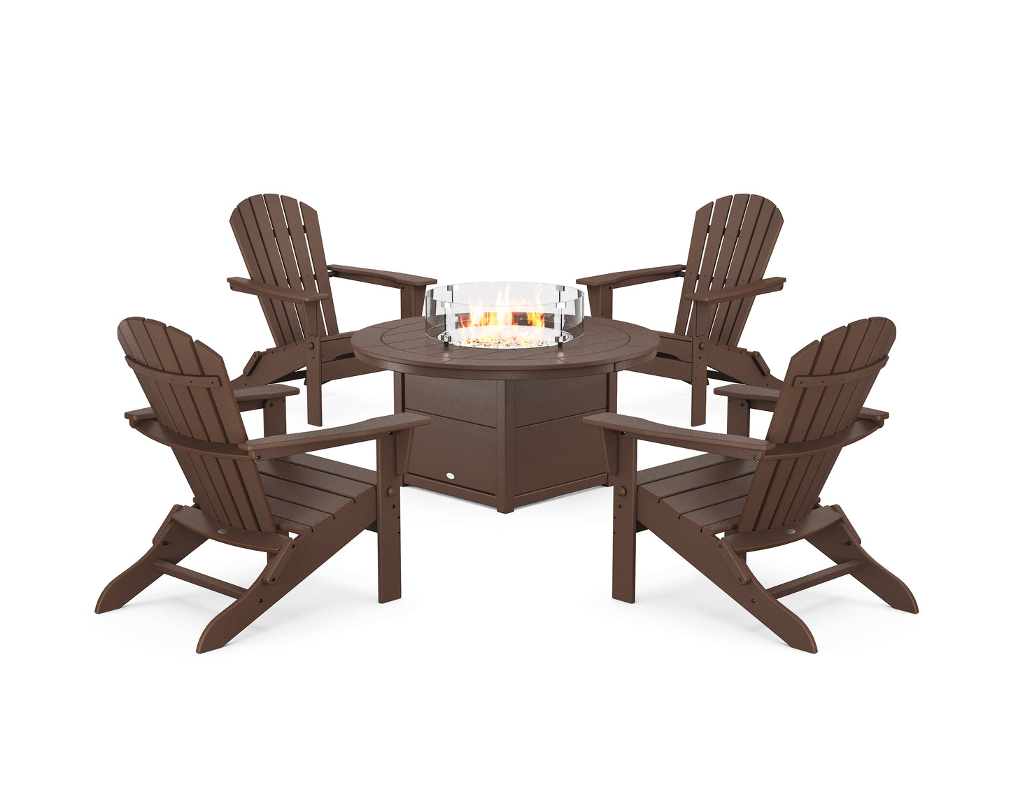 South Beach 5-Piece Folding Adirondack Fire Chat Set
