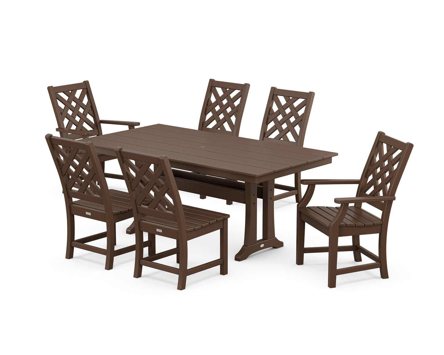 Wovendale 7-Piece Farmhouse Dining Set with Trestle Legs