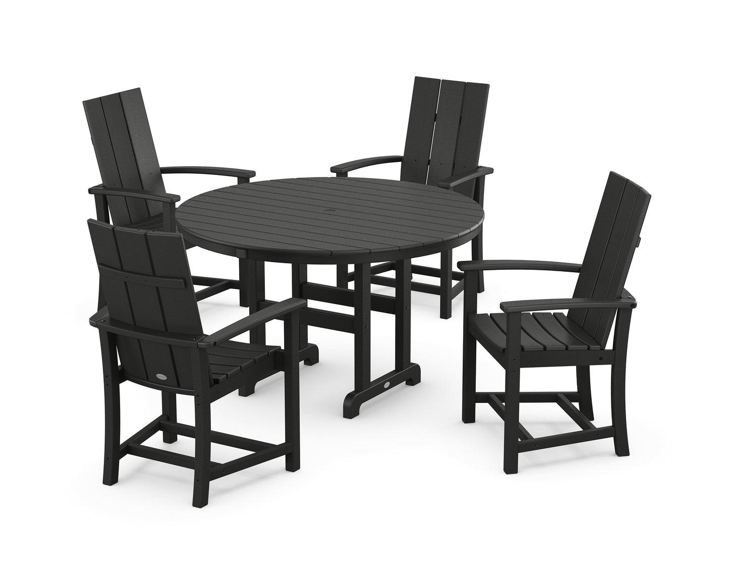 Modern Adirondack 5-Piece Round Farmhouse Dining Set