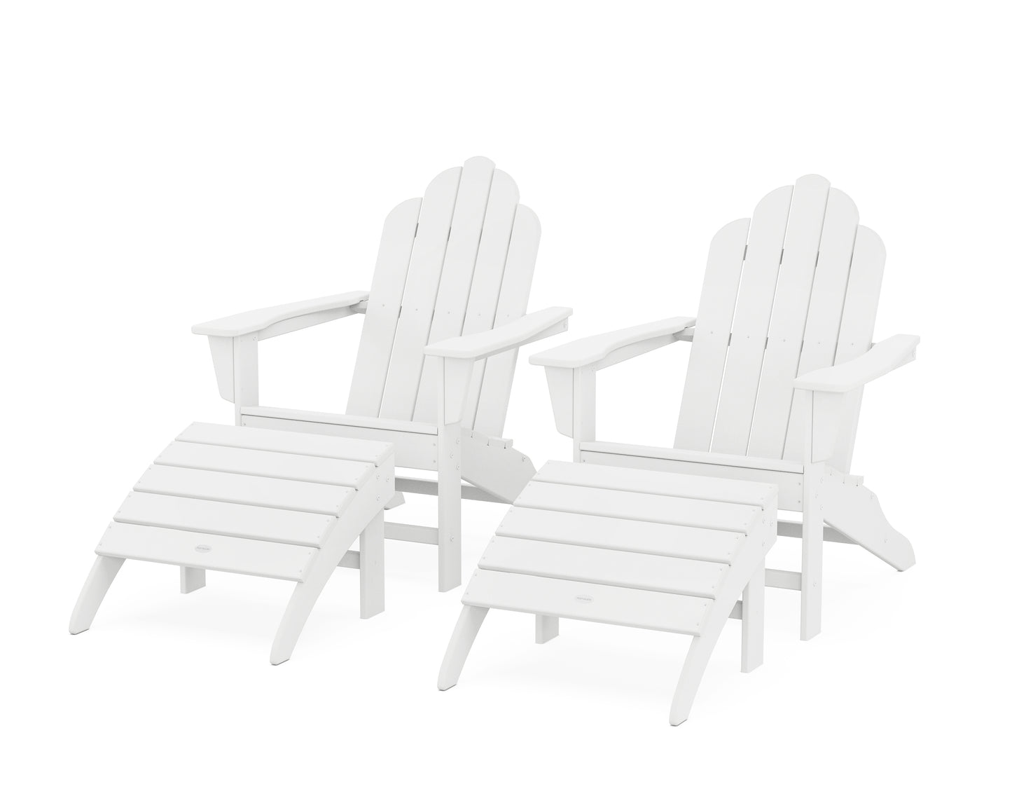 Long Island Adirondack Chair 4-Piece Set with Ottomans
