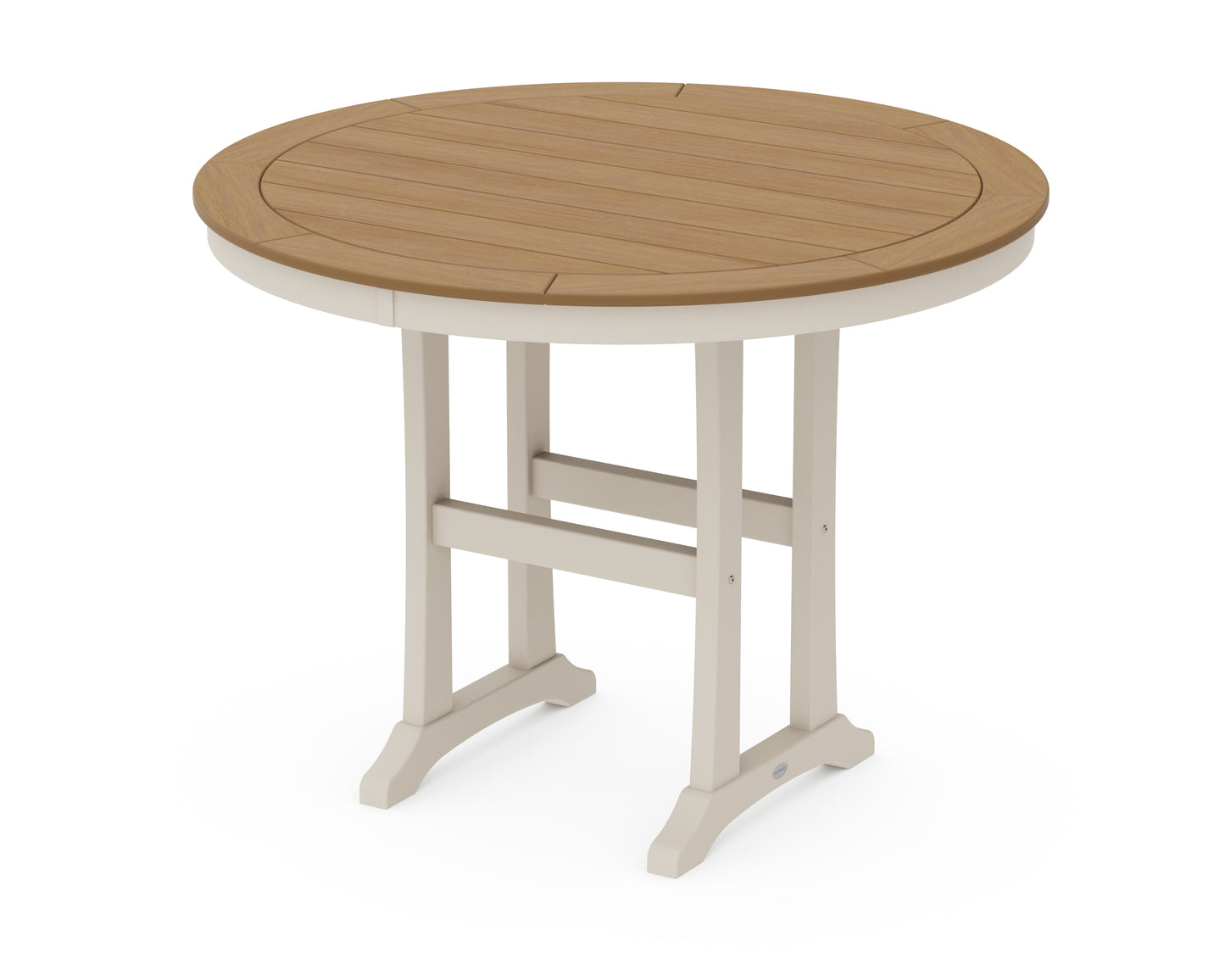 Nautical Trestle 48" Round Counter Table