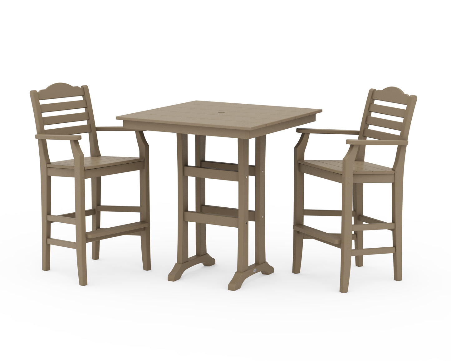 Savannah 3-Piece Farmhouse Bar Set with Trestle Legs