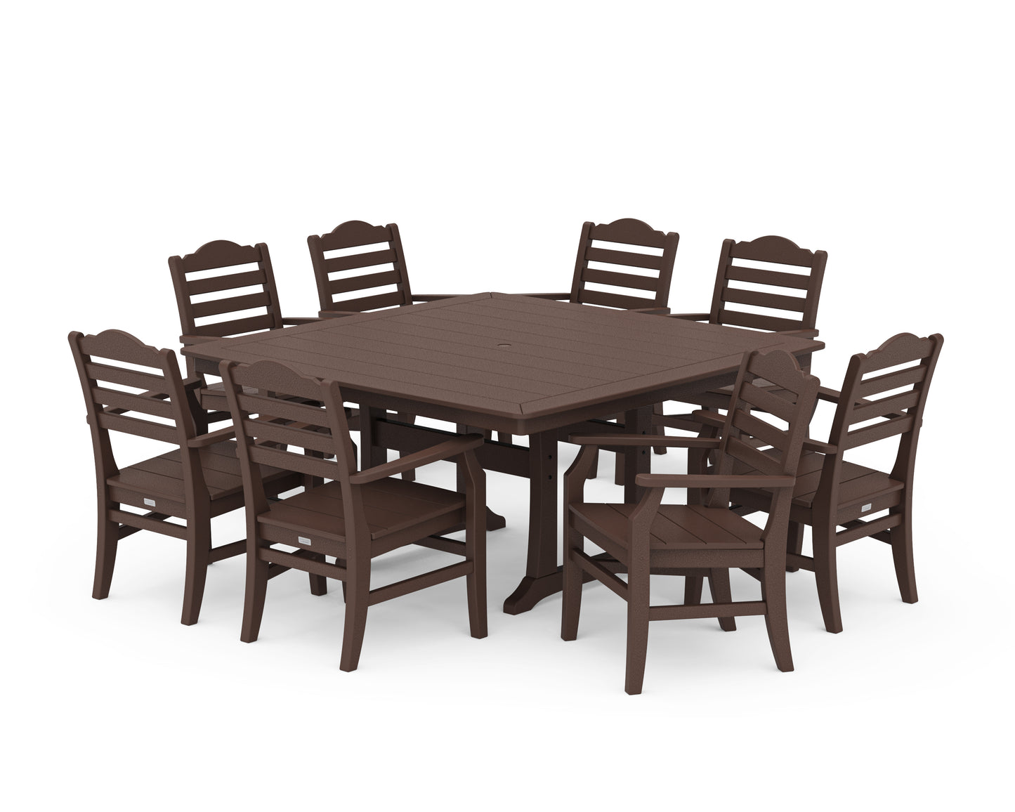 Savannah 9-Piece Square Dining Set with Trestle Legs