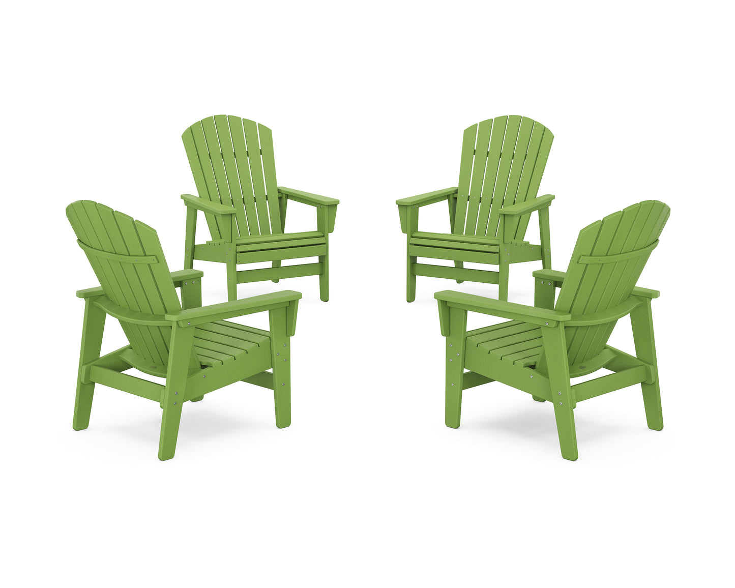 4-Piece Nautical Grand Upright Adirondack Chair Conversation Set