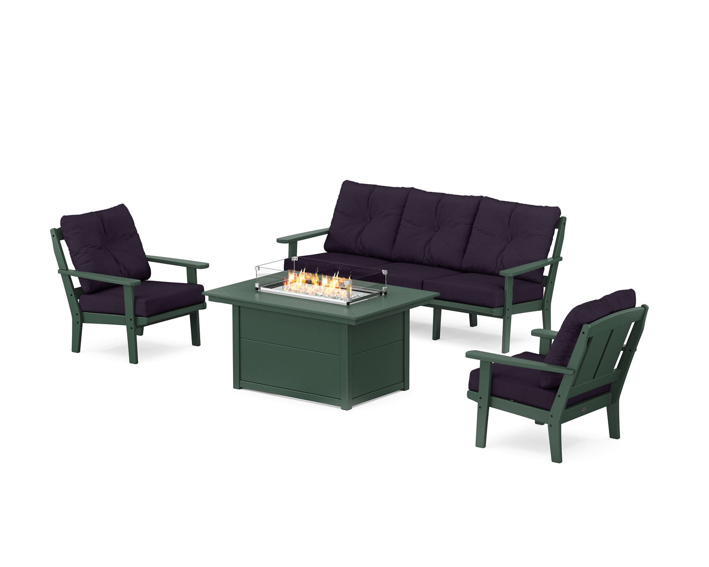 Mission Deep Seating Fire Pit Table Set