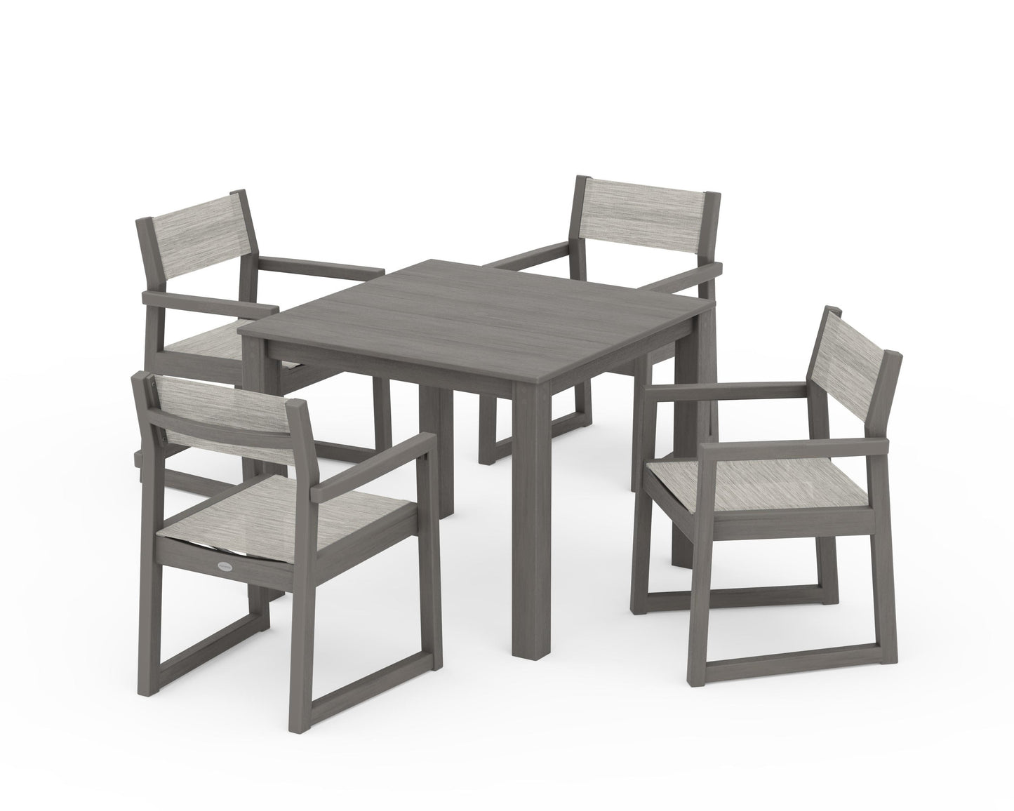 EDGE Sling Arm Chair 5-Piece Parsons Dining Set