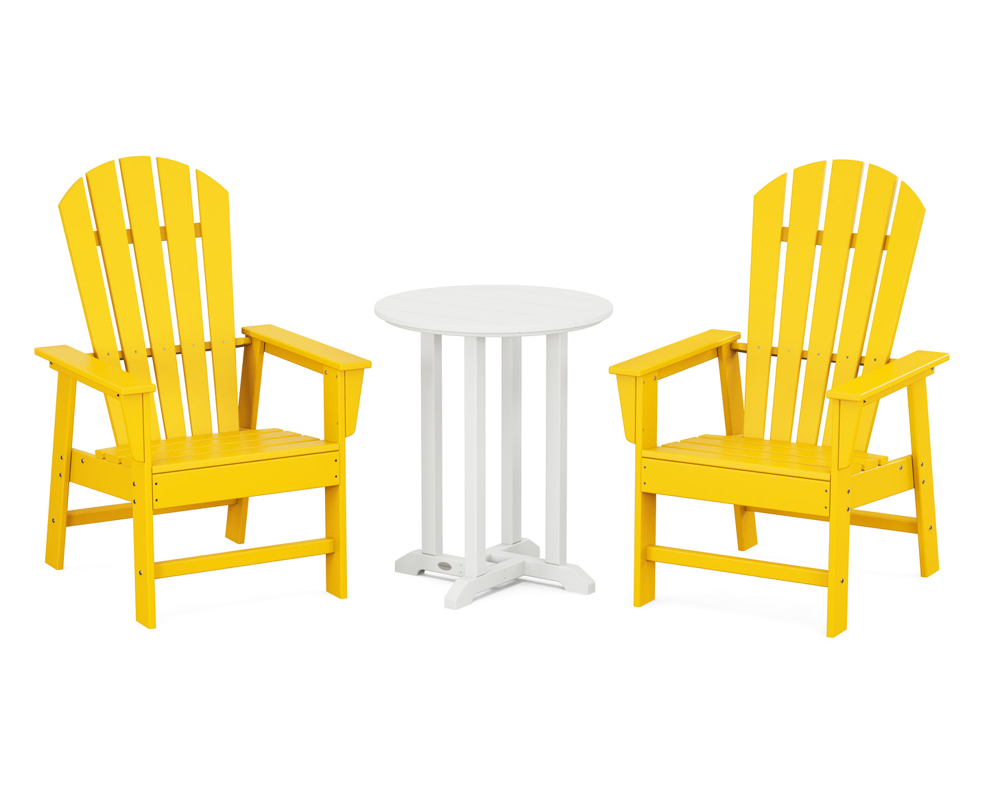 South Beach 3-Piece Round Farmhouse Bistro Dining Set