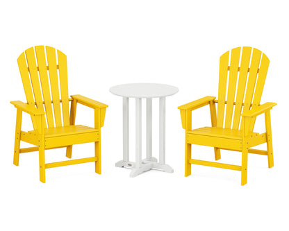 South Beach 3-Piece Round Farmhouse Bistro Dining Set
