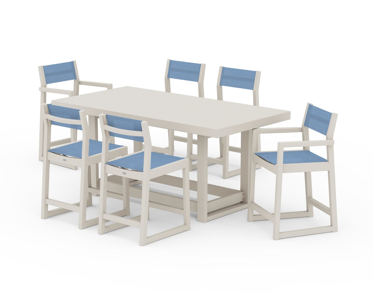 EDGE Sling 7-Piece Counter Table Set