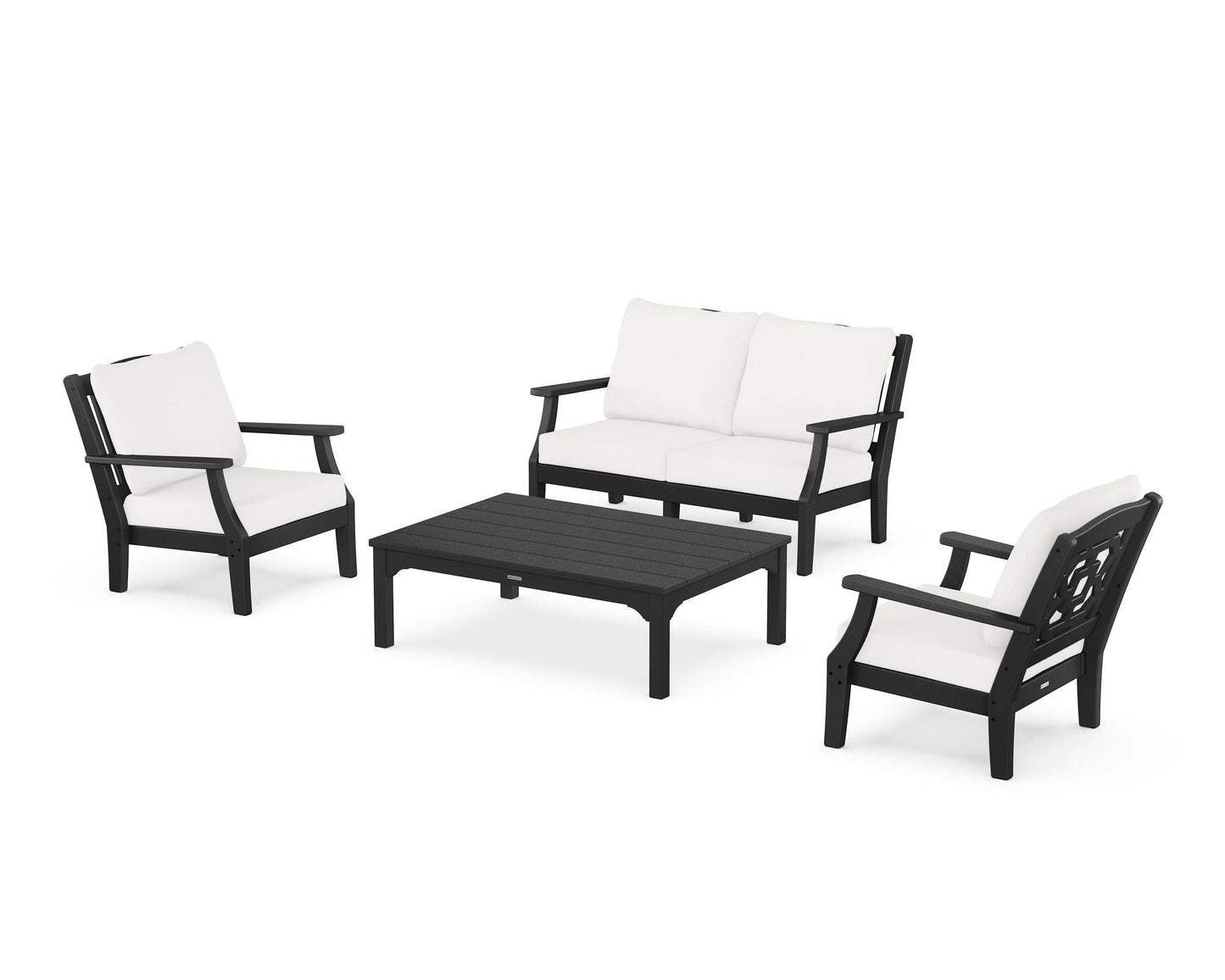 Chinoiserie 4-Piece Deep Seating Set with Loveseat