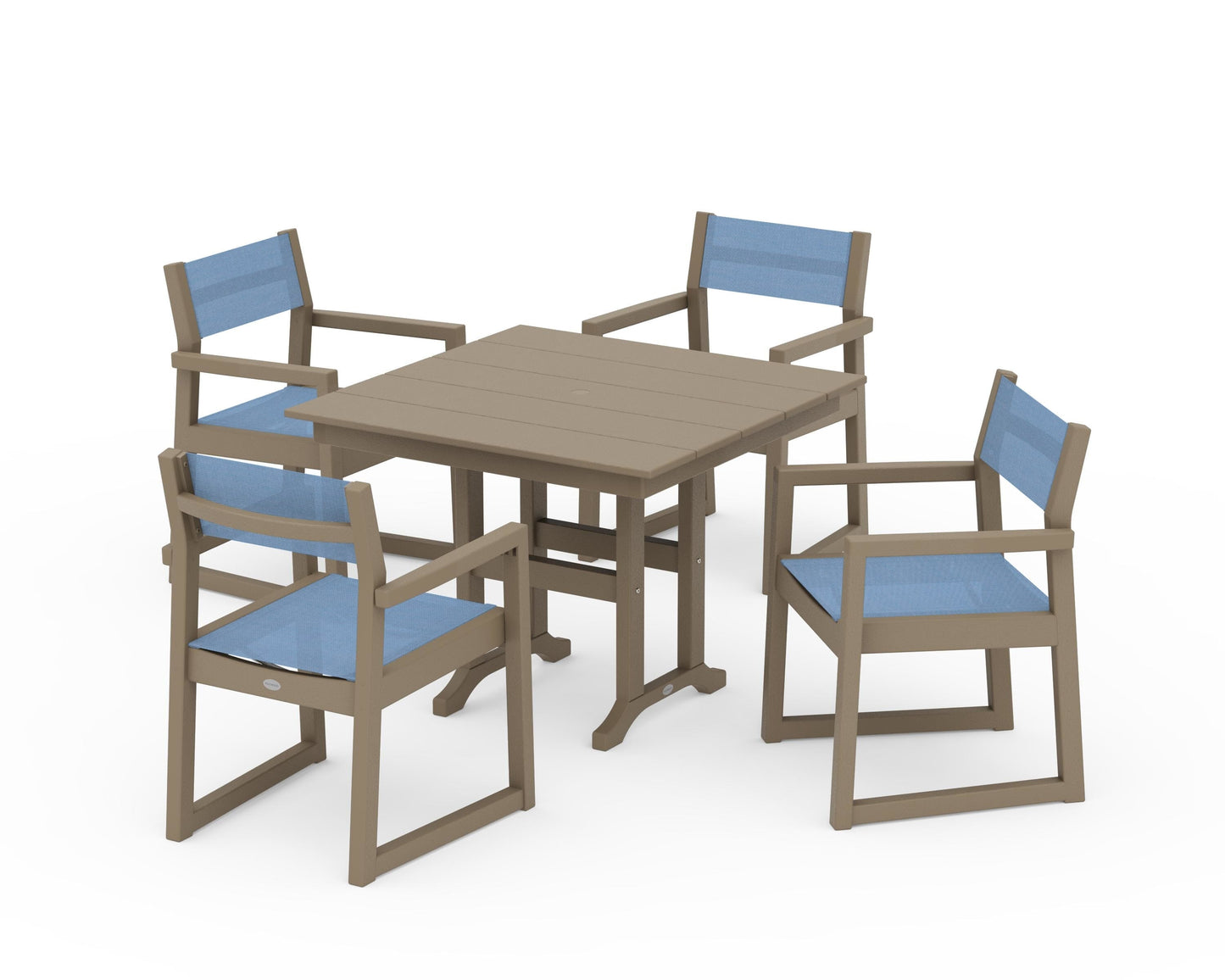 EDGE Sling Arm Chair 5-Piece Farmhouse Dining Set