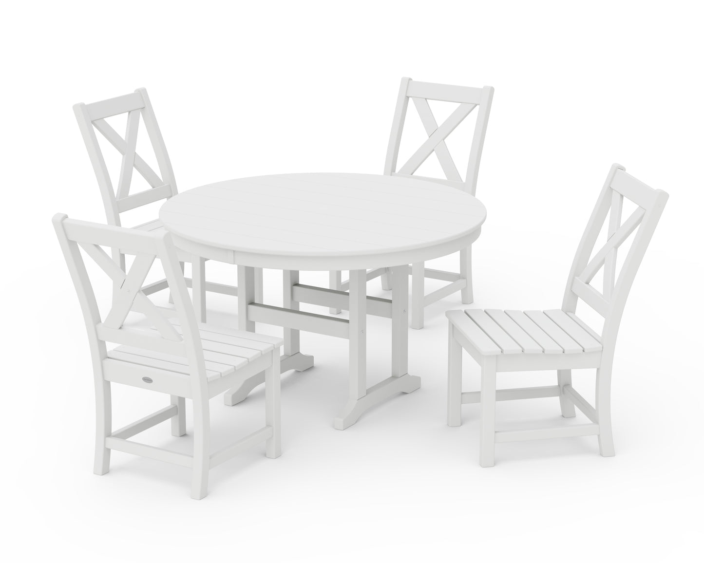 Braxton Side Chair 5-Piece Round Dining Set