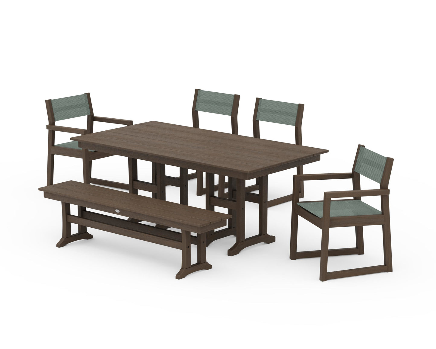 EDGE Sling 6-Piece Farmhouse Dining Set