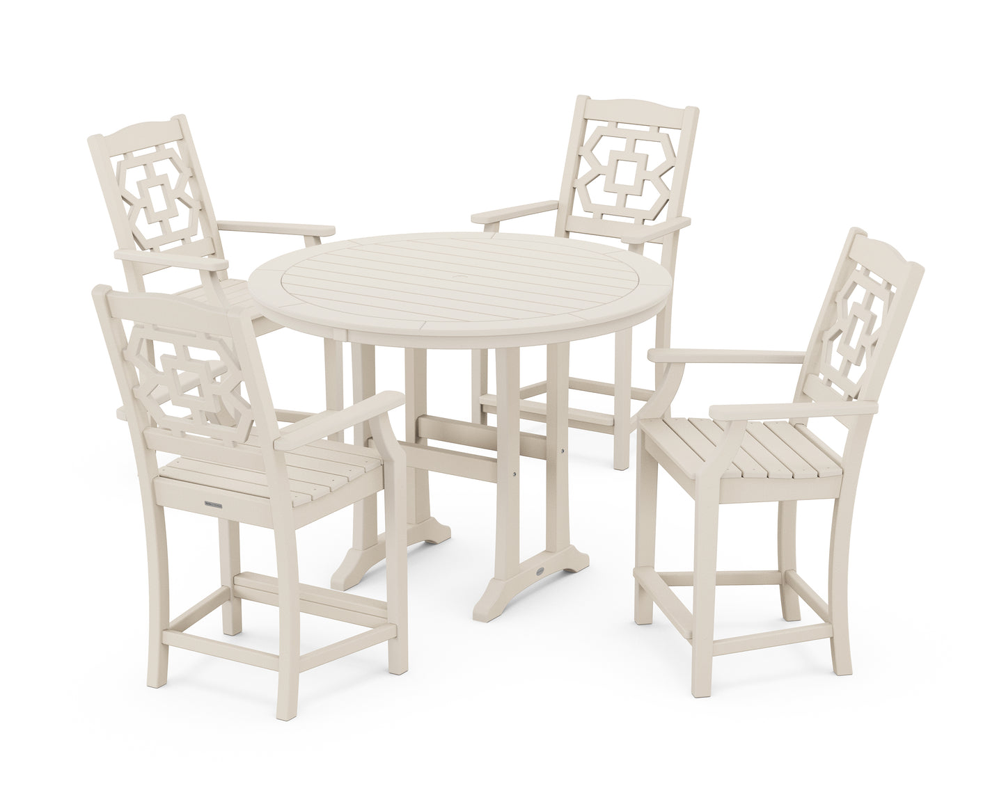 Chinoiserie 5-Piece Round Counter Set