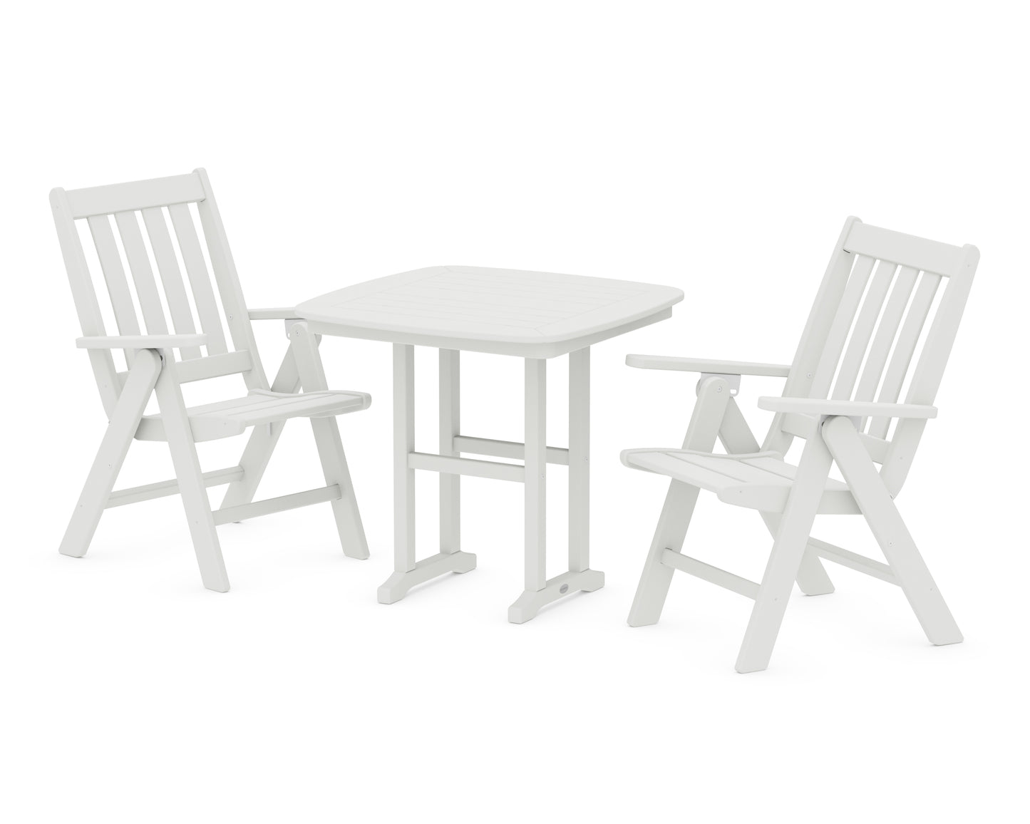 Vineyard Folding Chair 3-Piece Dining Set