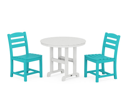 La Casa Cafe Side Chair 3-Piece Round Dining Set