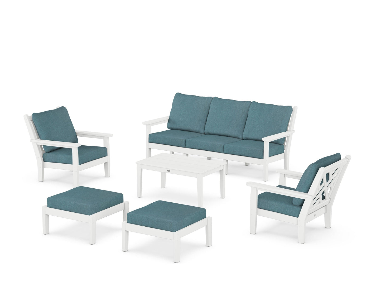 Chippendale 6-Piece Lounge Sofa Set