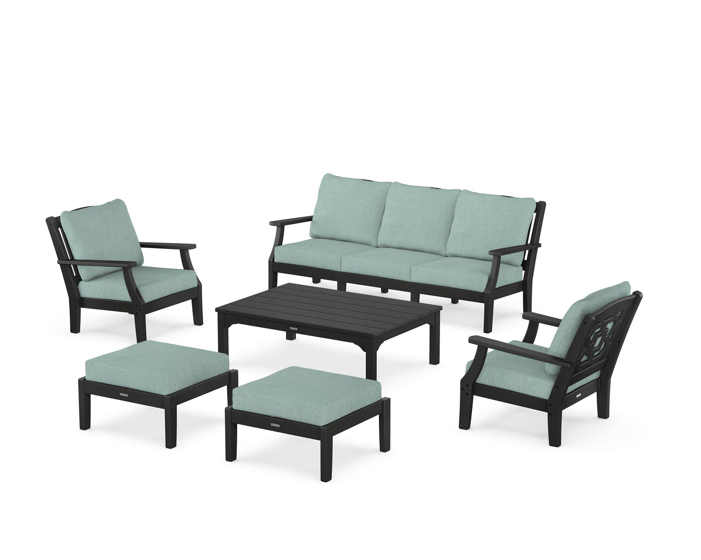 Chinoiserie 6-Piece Lounge Sofa Set