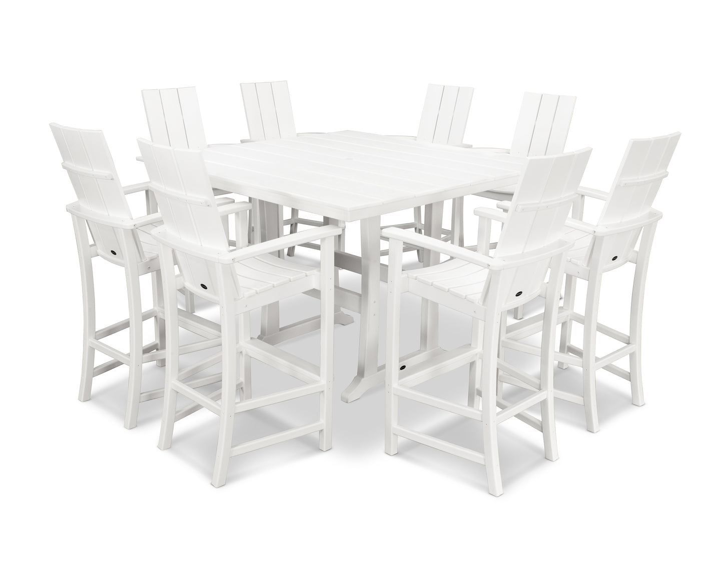 Modern Adirondack 9-Piece Farmhouse Trestle Bar Set