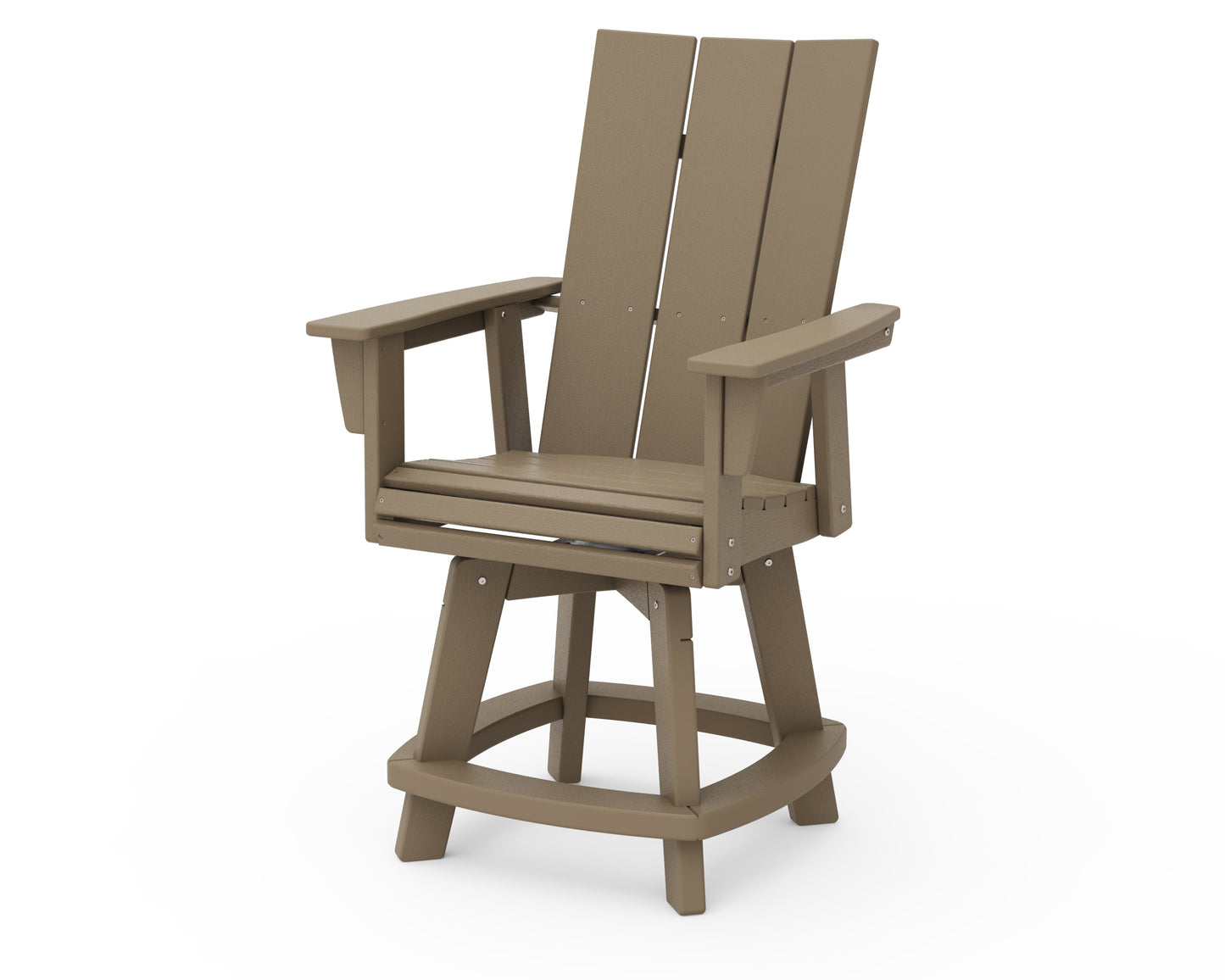 Modern Curveback Adirondack Swivel Counter Chair
