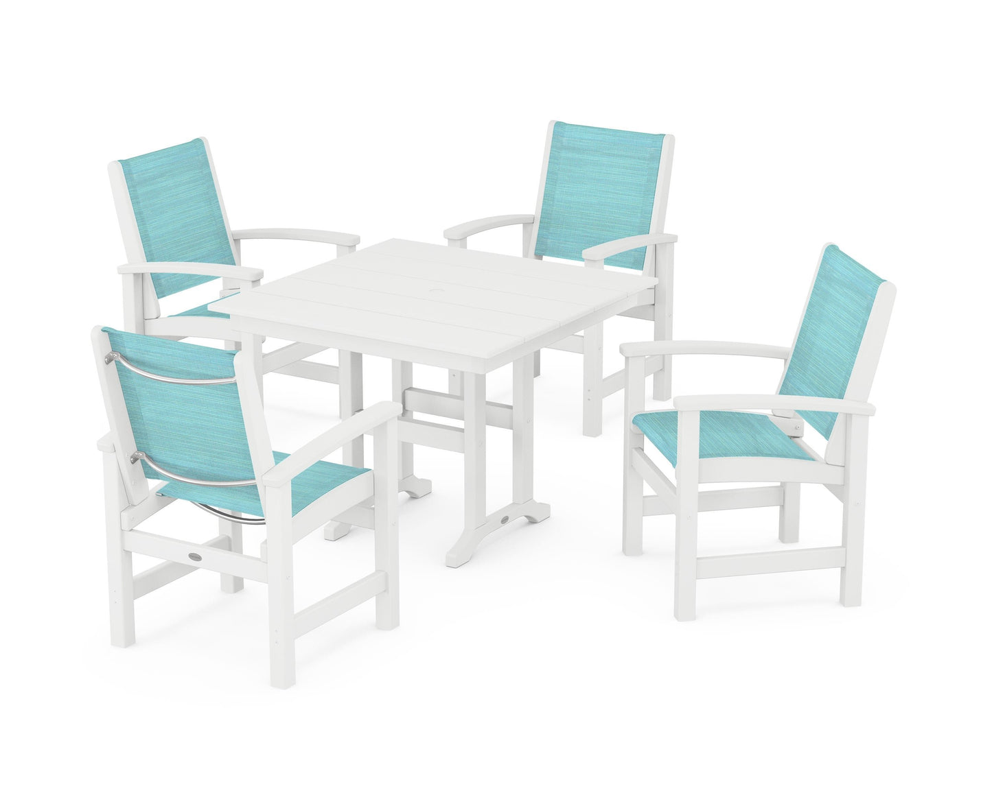 Coastal 5-Piece Farmhouse Dining Set