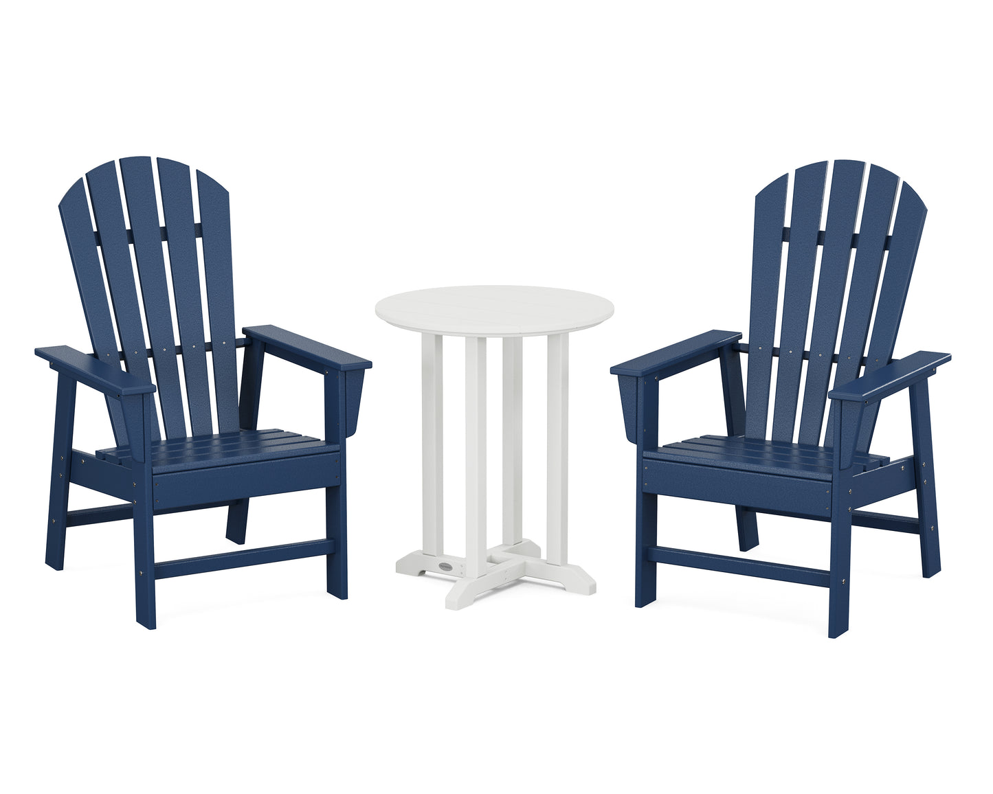 South Beach 3-Piece Round Farmhouse Dining Set