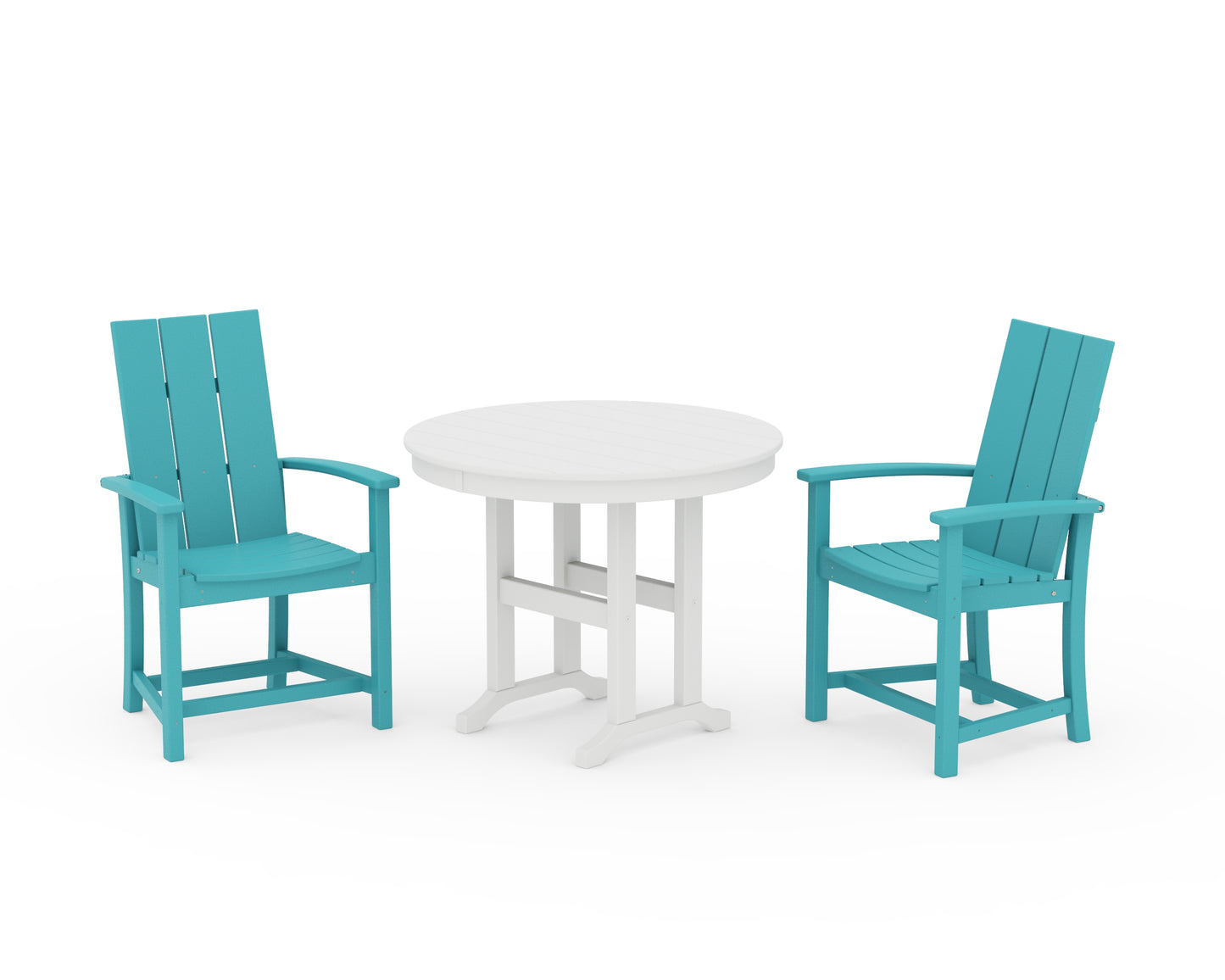 Modern Adirondack 3-Piece Round Farmhouse Dining Set