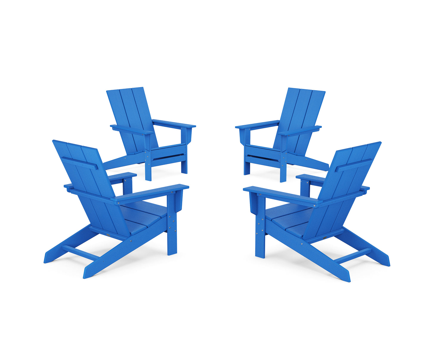 4-Piece Modern Studio Adirondack Chair Conversation Set