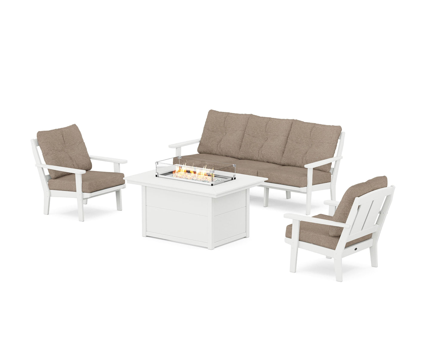 Mission Deep Seating Fire Pit Table Set