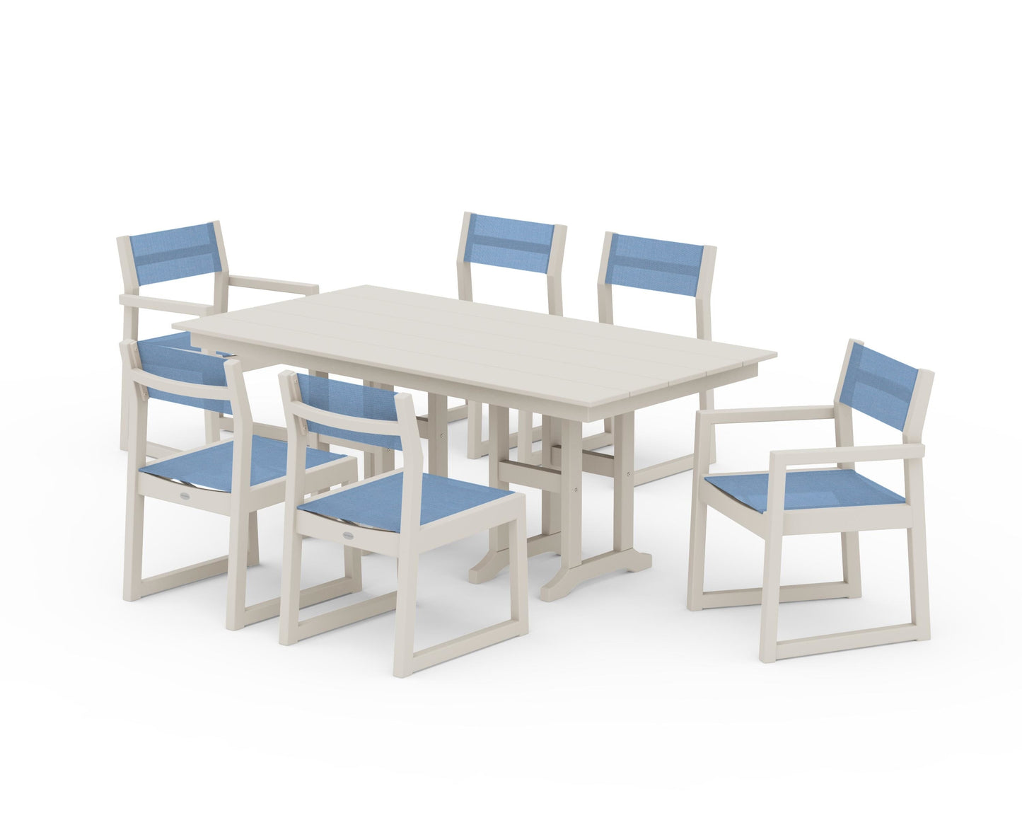 EDGE Sling 7-Piece Farmhouse Dining Set