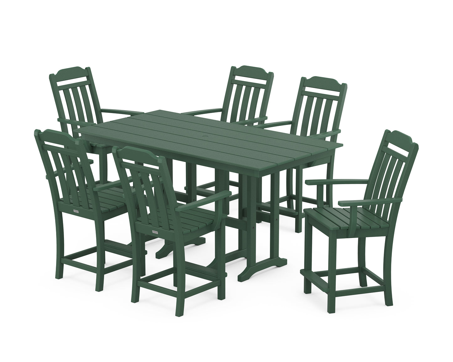 Cottage Arm Chair 7-Piece Farmhouse Counter Set