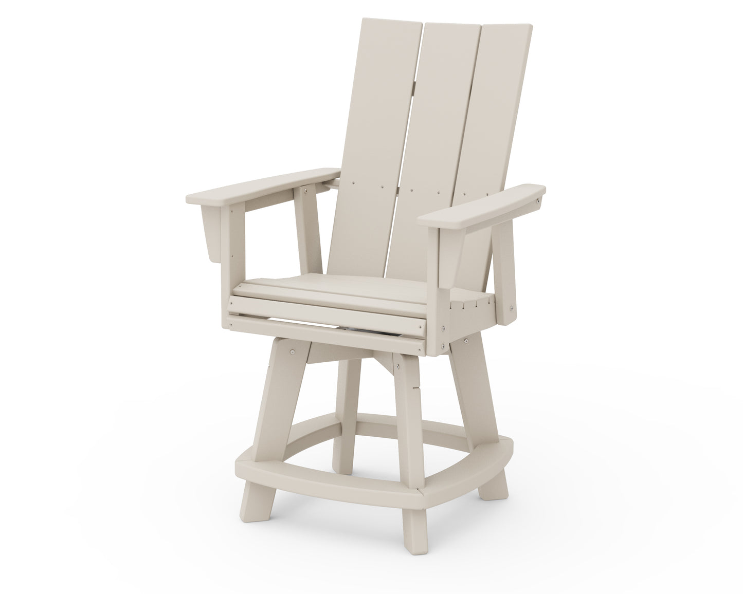 Modern Curveback Adirondack Swivel Counter Chair
