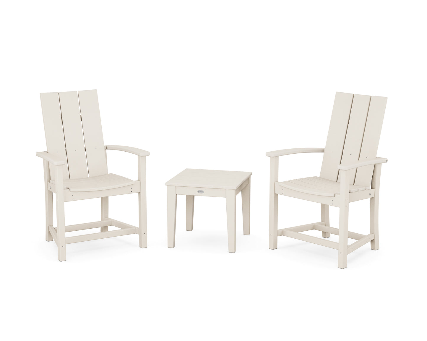 Modern 3-Piece Upright Adirondack Chair Set