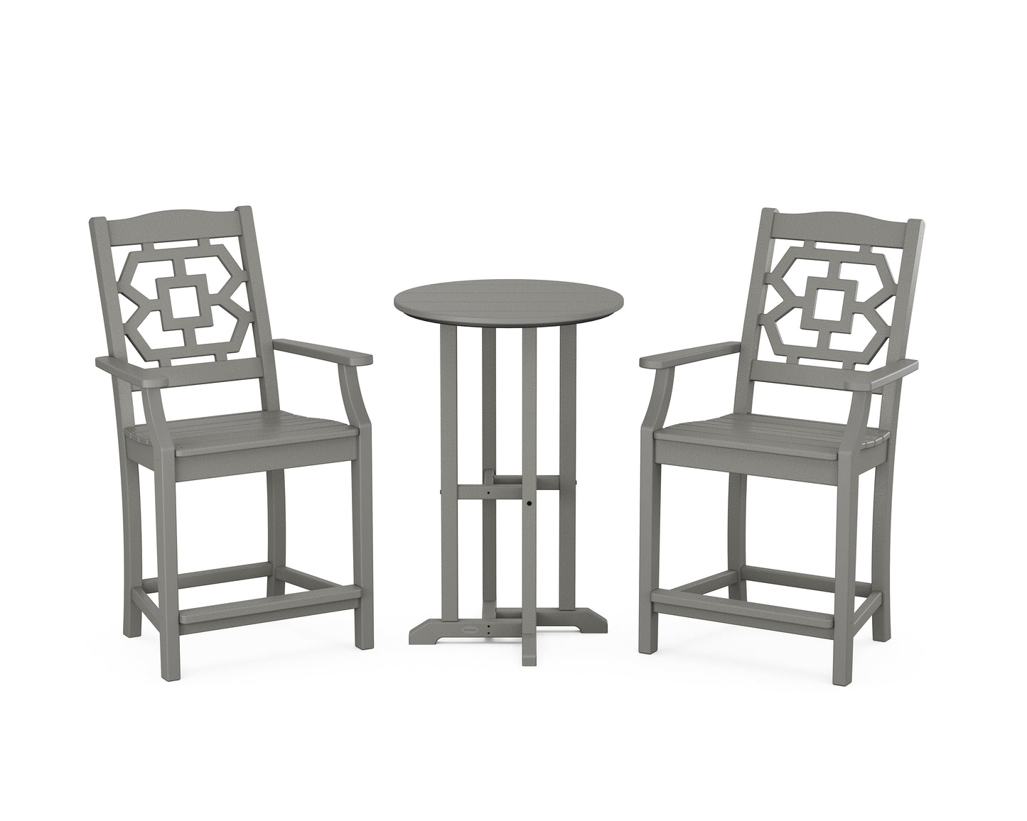 Chinoiserie 3-Piece Farmhouse Bistro Counter Set