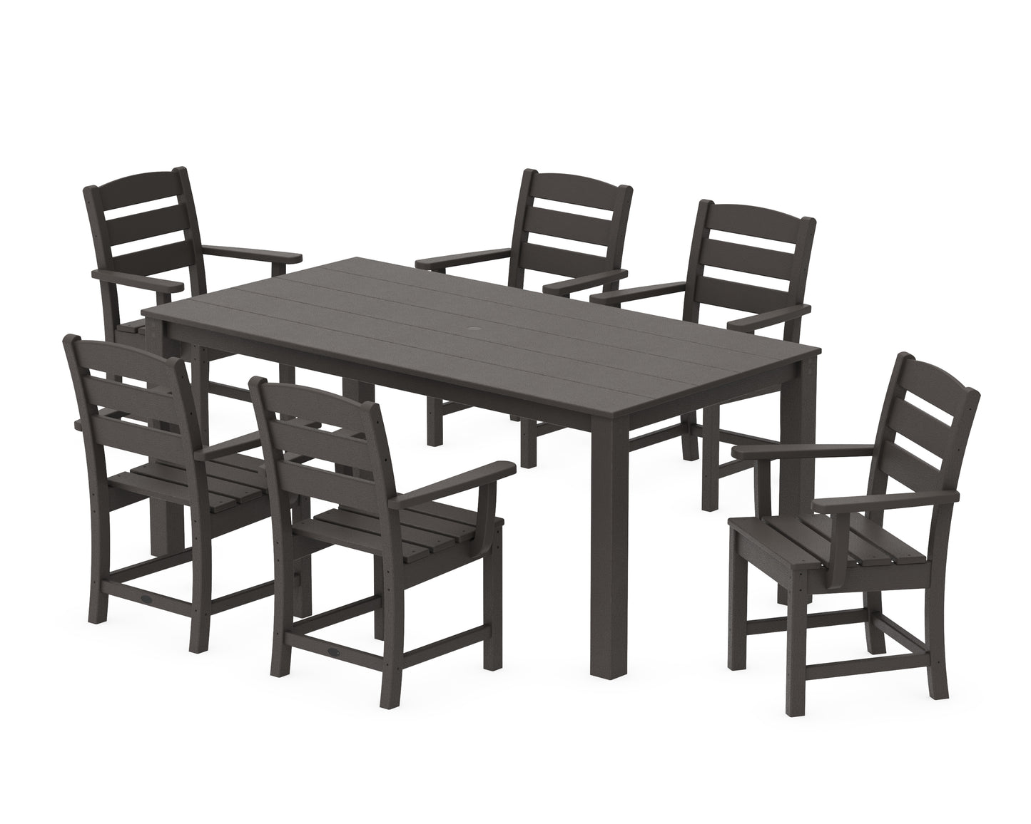 Lakeside Arm Chair 7-Piece Parsons Dining Set