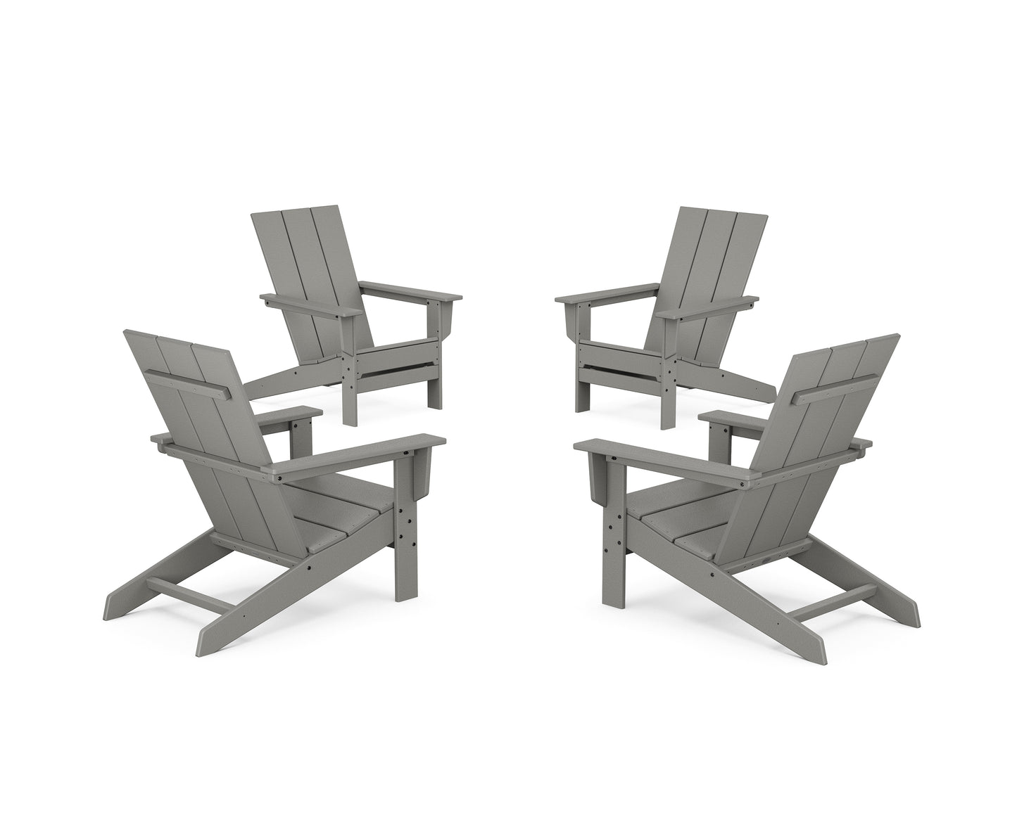 4-Piece Modern Studio Adirondack Chair Conversation Set