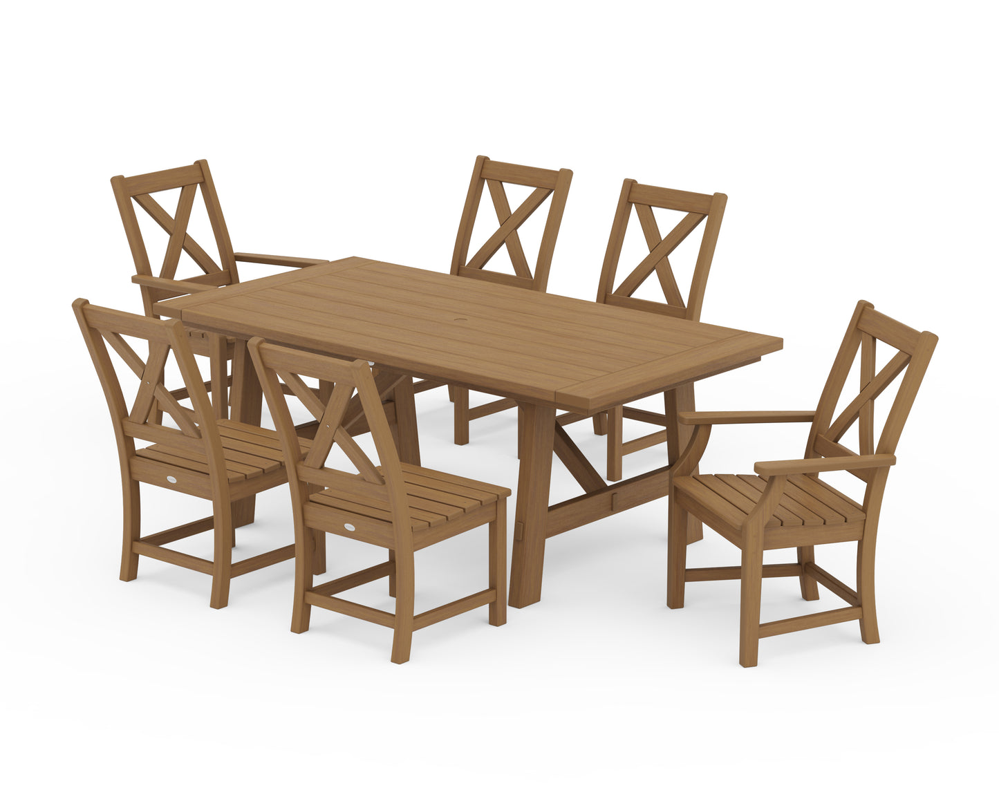 Braxton 7-Piece Rustic Farmhouse Dining Set