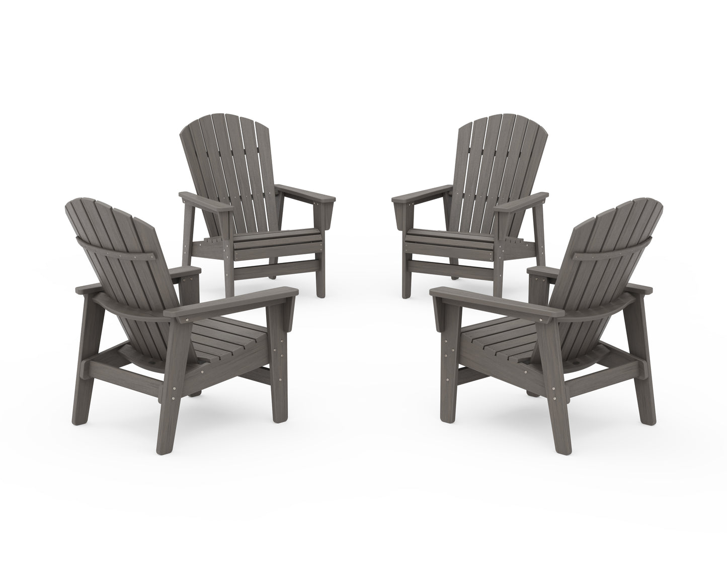 4-Piece Nautical Grand Upright Adirondack Chair Conversation Set