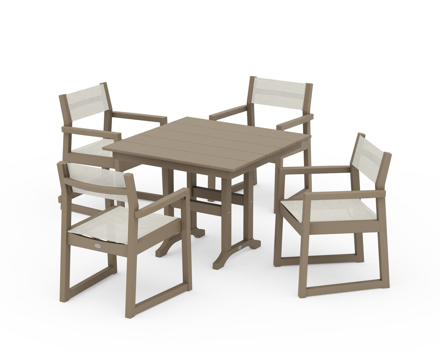 EDGE Sling Arm Chair 5-Piece Farmhouse Dining Set