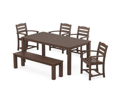 La Casa Cafe' 6-Piece Parsons Dining Set with Bench