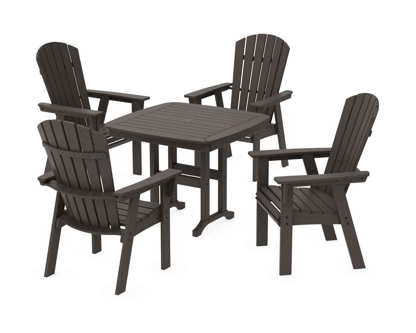Nautical Curveback Adirondack 5-Piece Dining Set