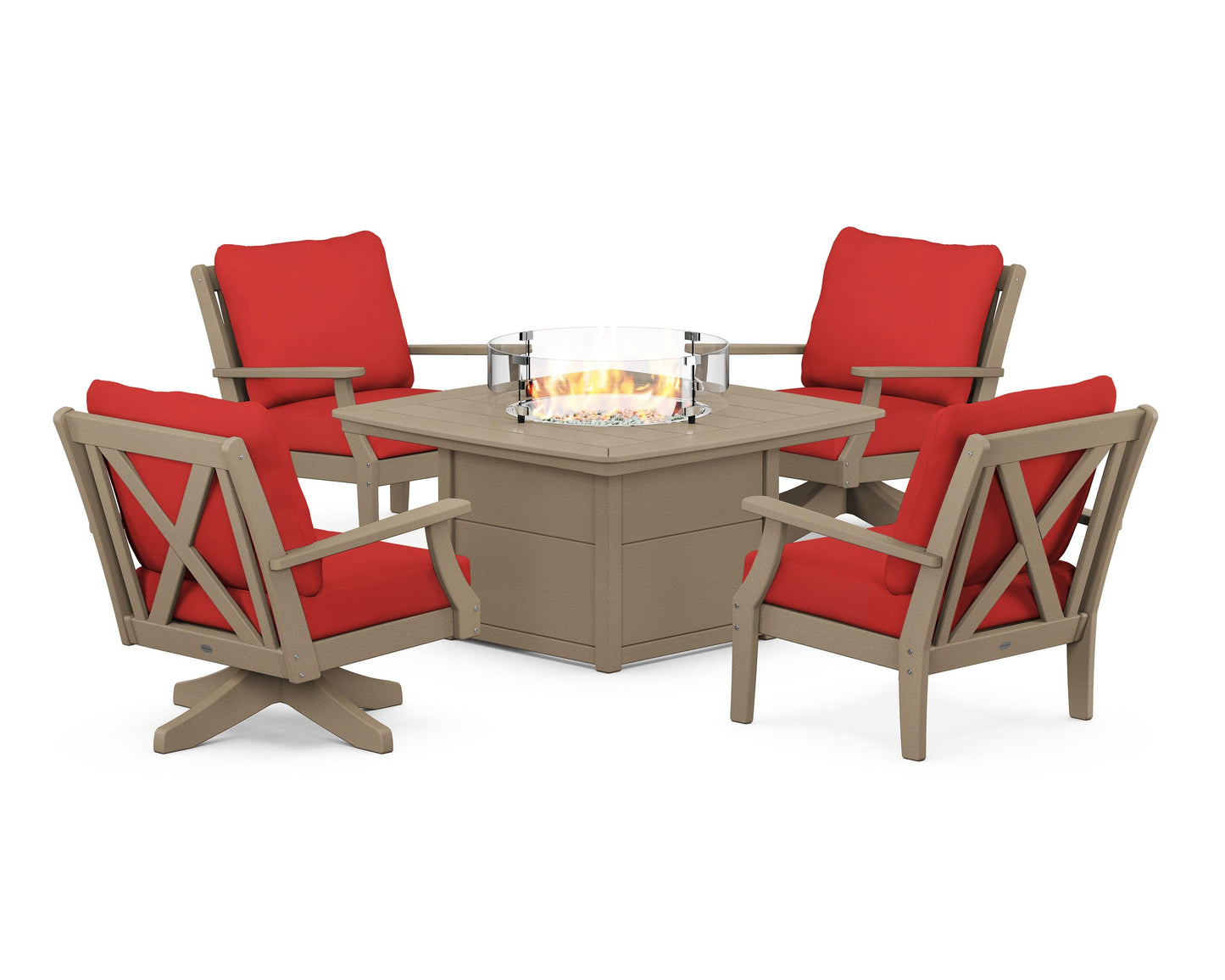 Braxton 5-Piece Deep Seating Set with Fire Table