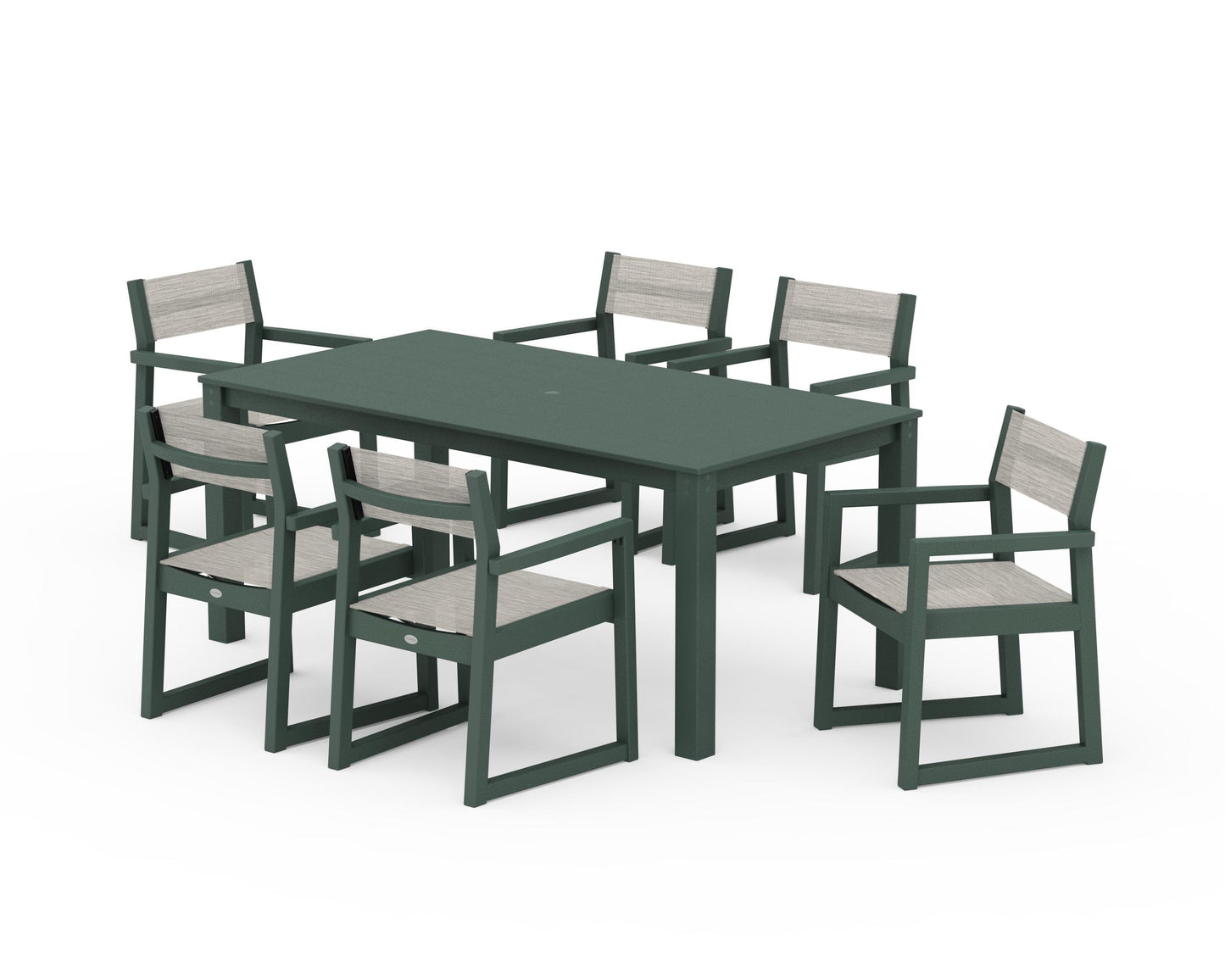 EDGE Sling Arm Chair 7-Piece Parsons Dining Set