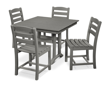 La Casa Cafe 5-Piece Farmhouse Trestle Side Chair Dining Set