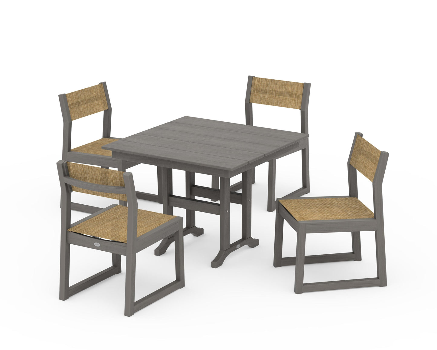EDGE Sling Side Chair 5-Piece Farmhouse Dining Set