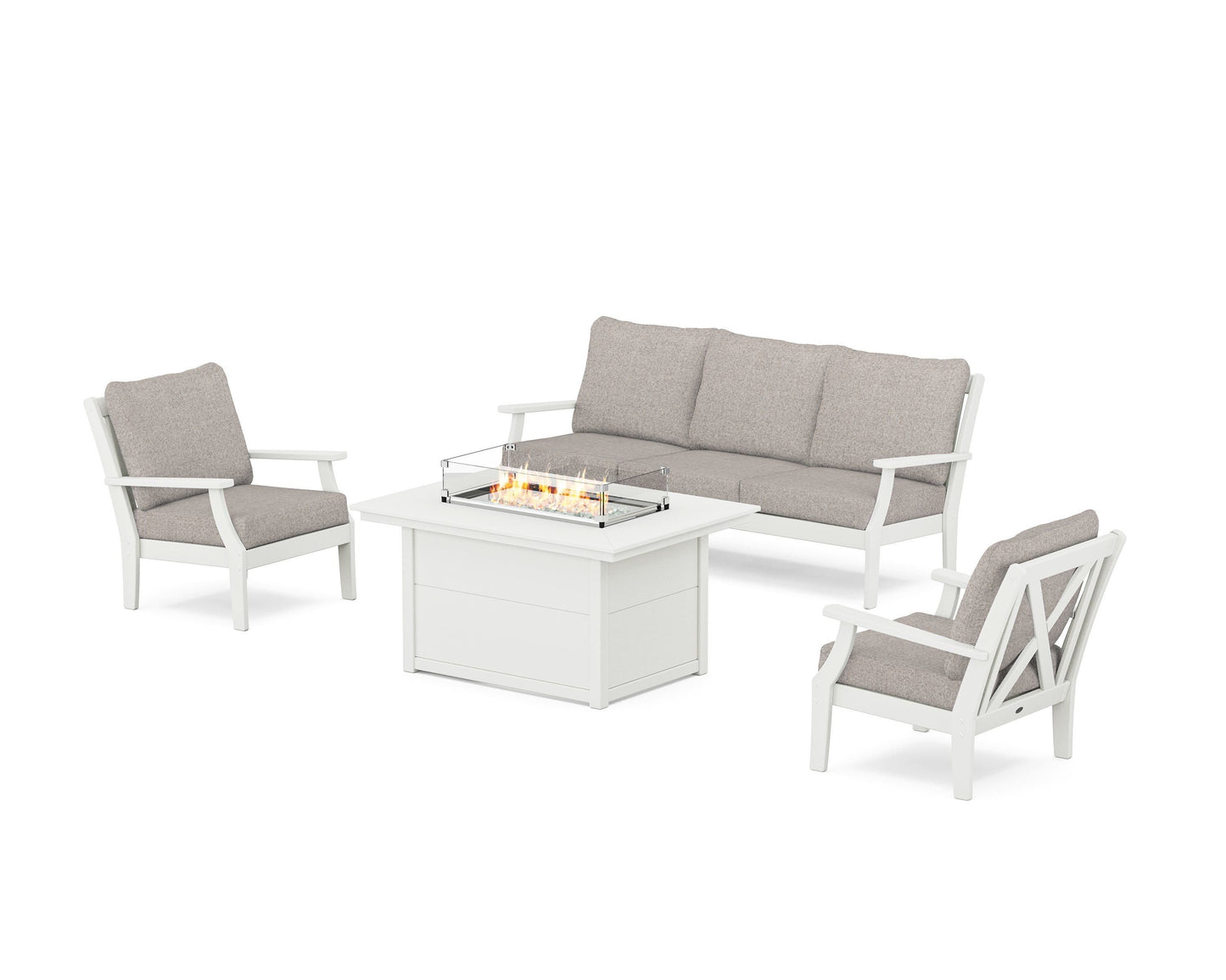 Braxton Deep Seating Fire Pit Table Set