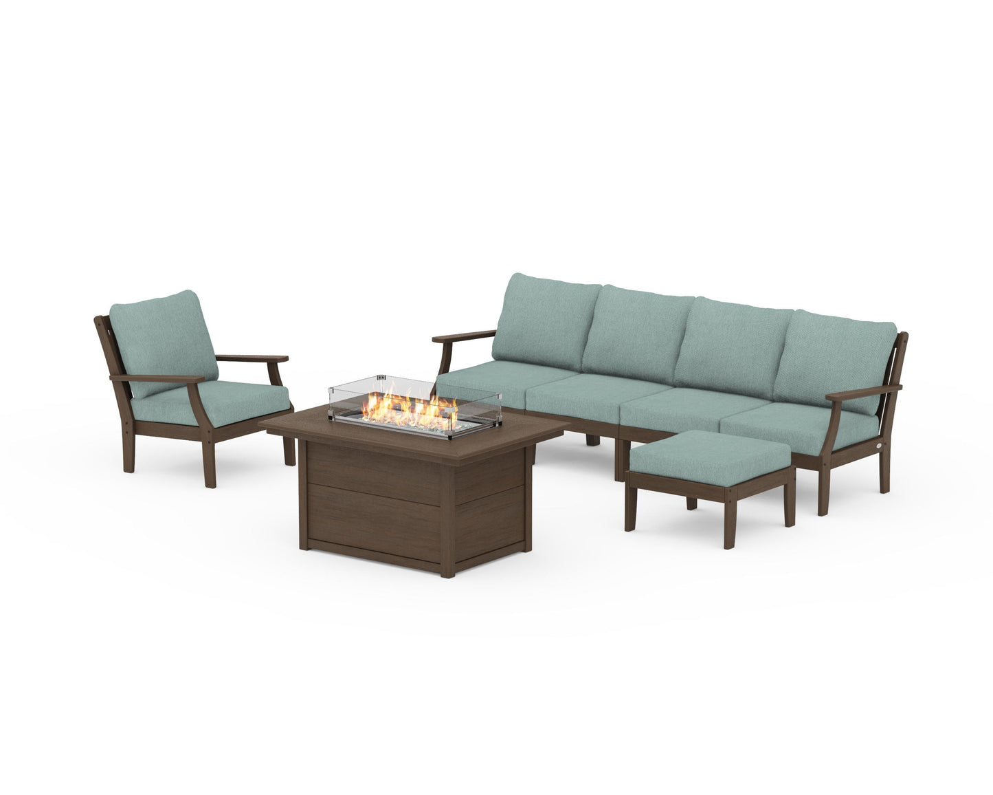Braxton Sectional Lounge and Fire Pit Set